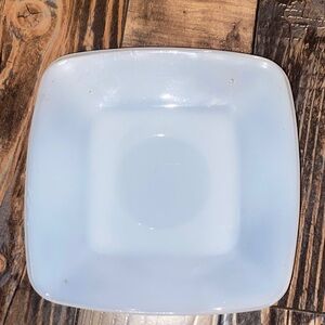 Vintage Fire King Delphite Blue Azurite charm square saucer